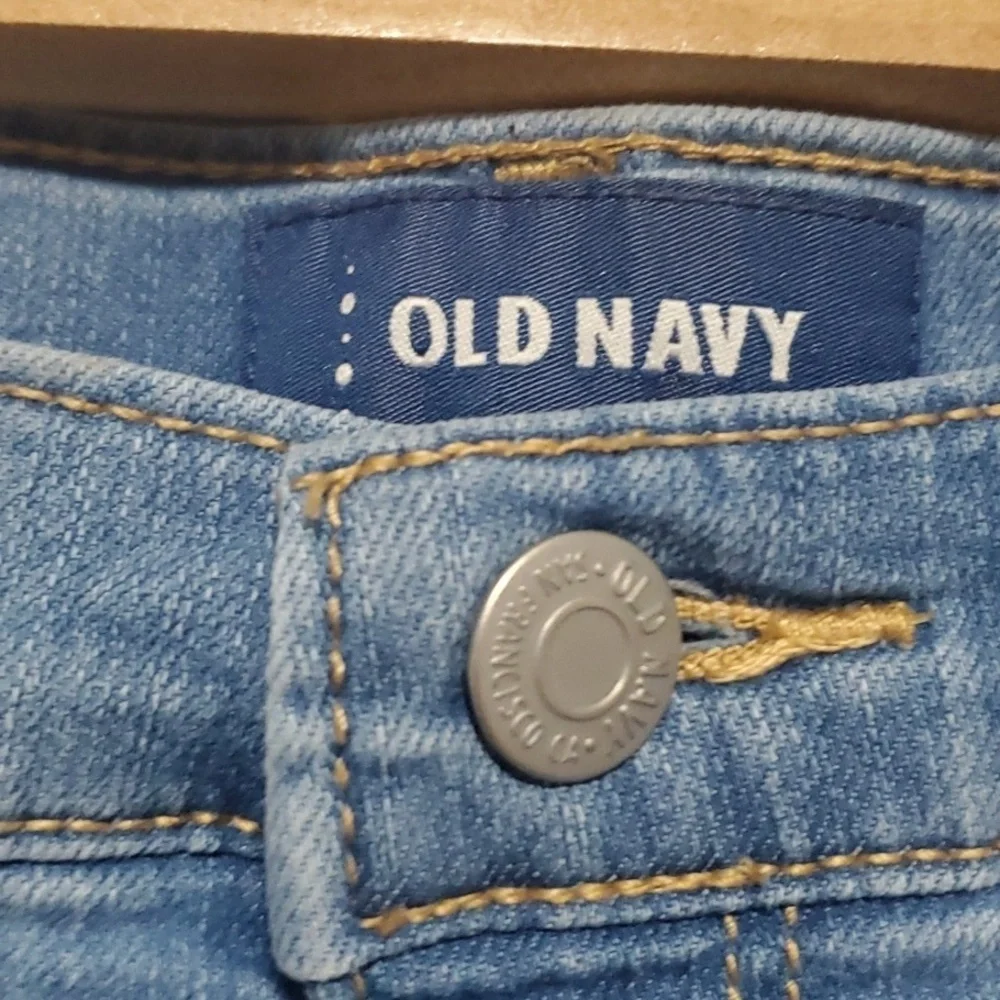 Old Navy Light Blue Denim Shorts Youth Girls Size‎ 14 Regular Adjustable Waist